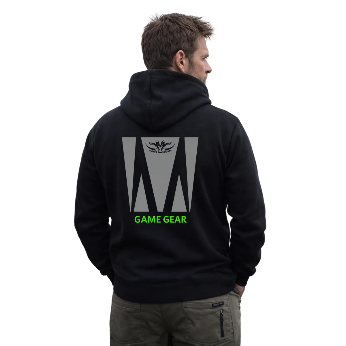 Big Green Boar Reflective Printed Hoodie - Image 4