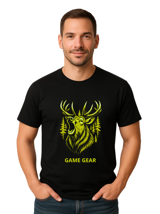 Big Stag Yellow Printed Tee