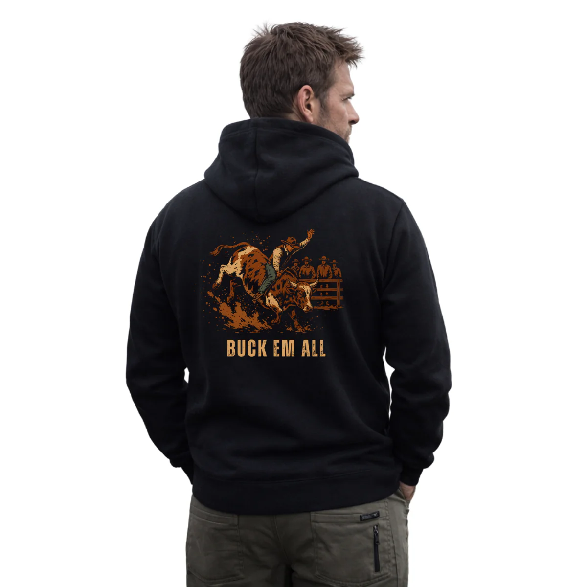 Bull Rider Printed Hoodie - Image 4