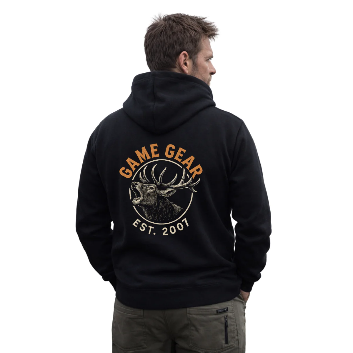 Game Gear Stag Printed Hoodie - Image 5
