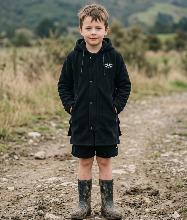 Kids Full Zip Blocker Black - Image 3