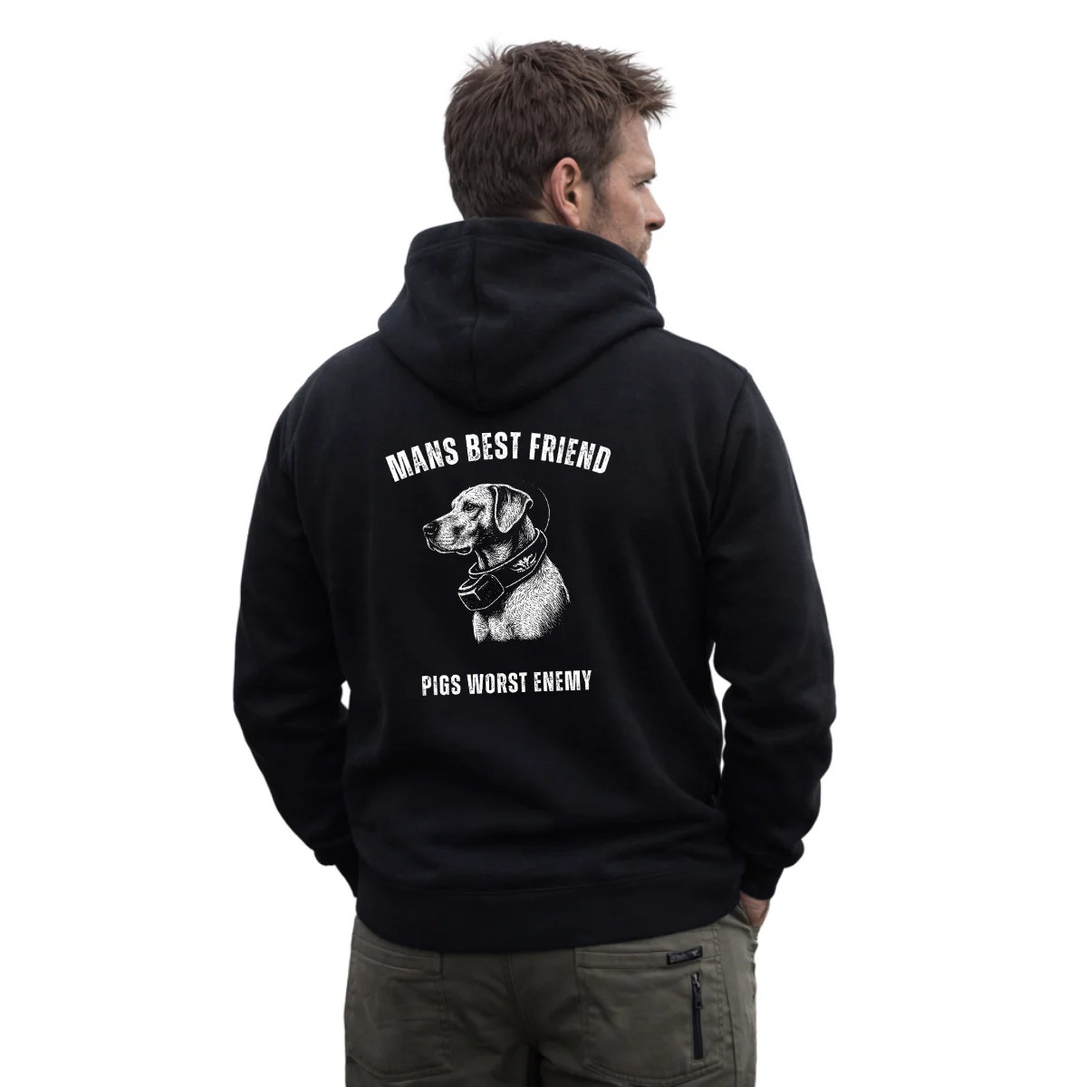 Mans Best Friend Printed Hoodie - Image 4