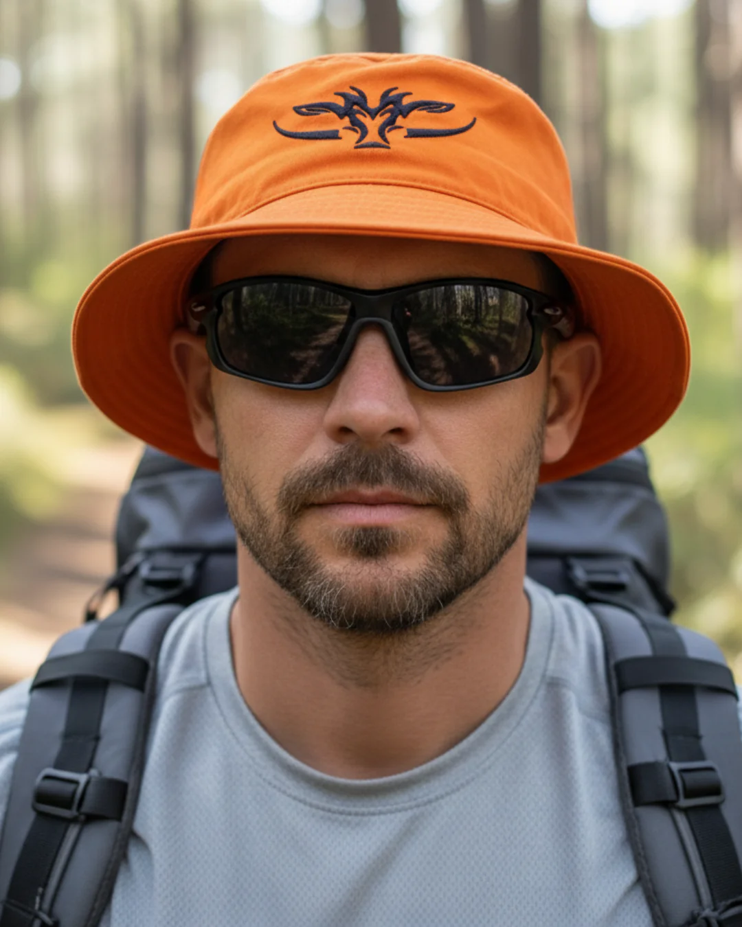 Orange/Black Bucket Hat - Image 2