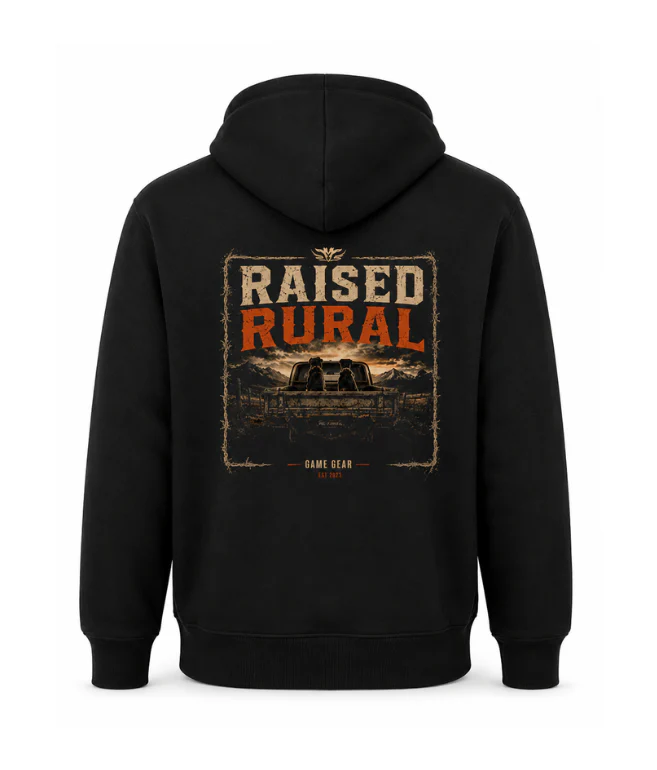 Raised Rural Dogs Printed Hoodie