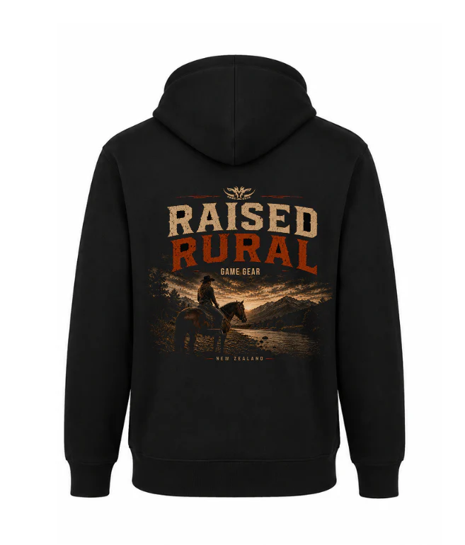 Raised Rural Horse Printed Hoodie