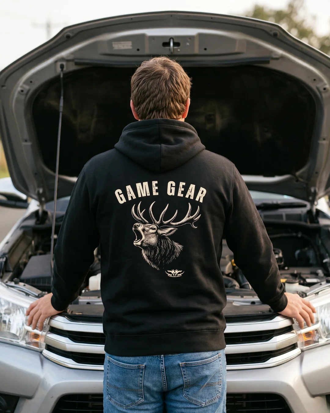 Roaring Stag Printed Hoodie - Image 3